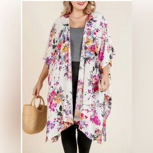 Umgee Multicolor Floral Kimono